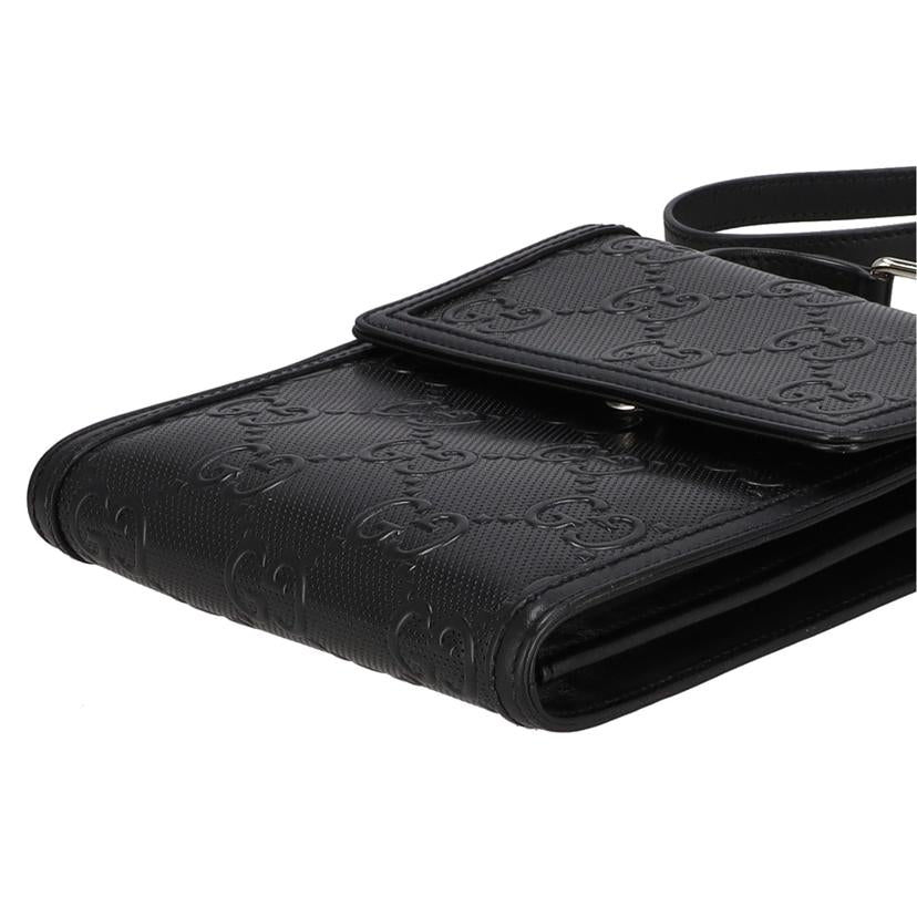 GUCCI グッチ/GGエンボス/メッセンジャーバッグ/ブラック/625782 //498***/ABランク/18