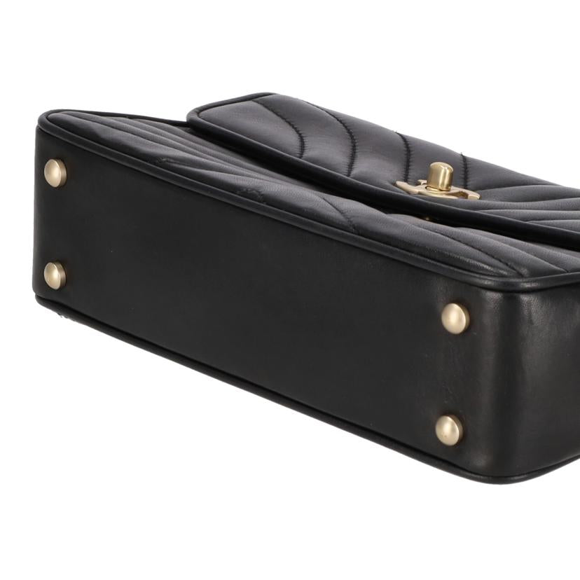 CHANEL シャネル/Vステッチ/ダブルフラップ/ターンロックチェーンショルダー//850****/ABランク/91