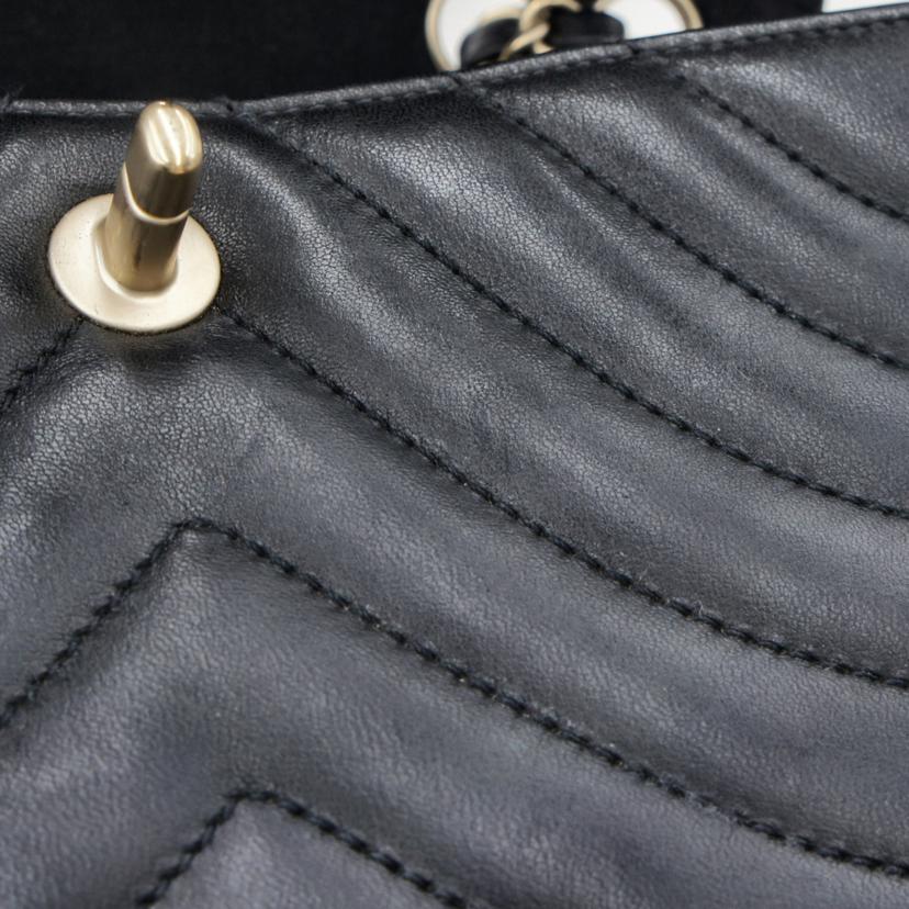 CHANEL シャネル/Vステッチ/ダブルフラップ/ターンロックチェーンショルダー//850****/ABランク/91