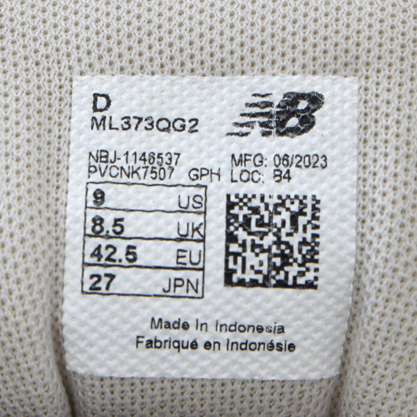 NB ニューバランス/ランニングスタイルスニーカー/グリーン/ML373QG2//サイズ27cm/Aランク/03