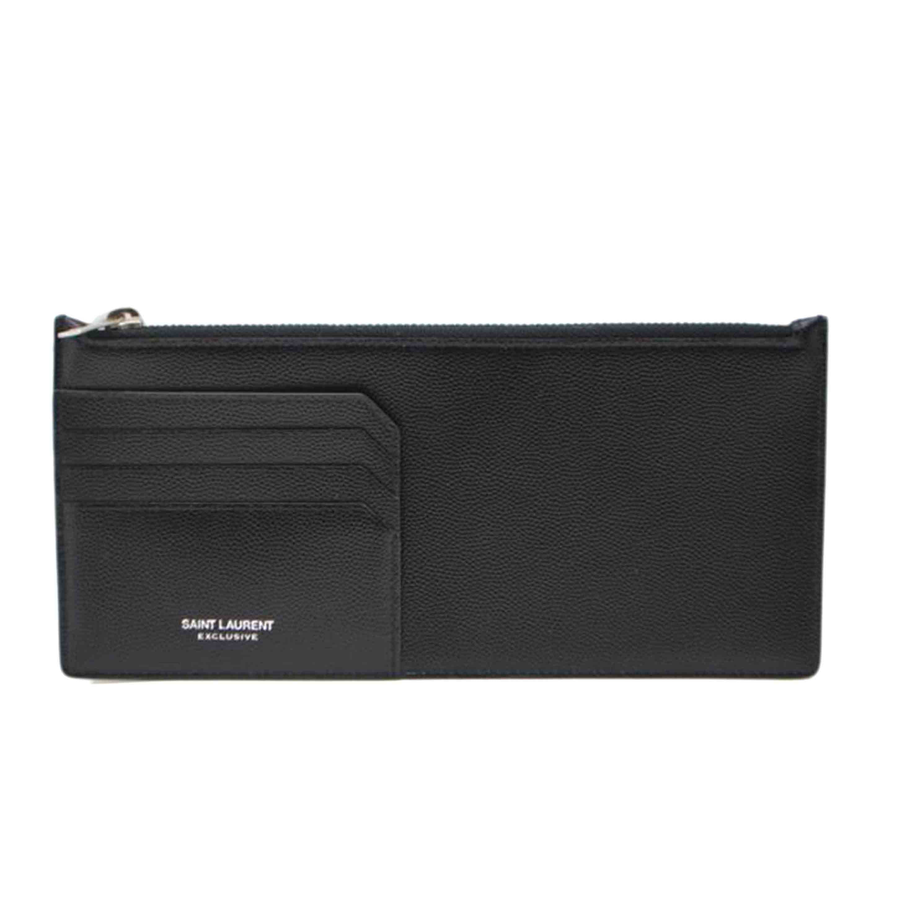 SAINT LAURENT サンローラン/フラグメントレザーウォレット/ノワール/560097//041*/Aランク/89