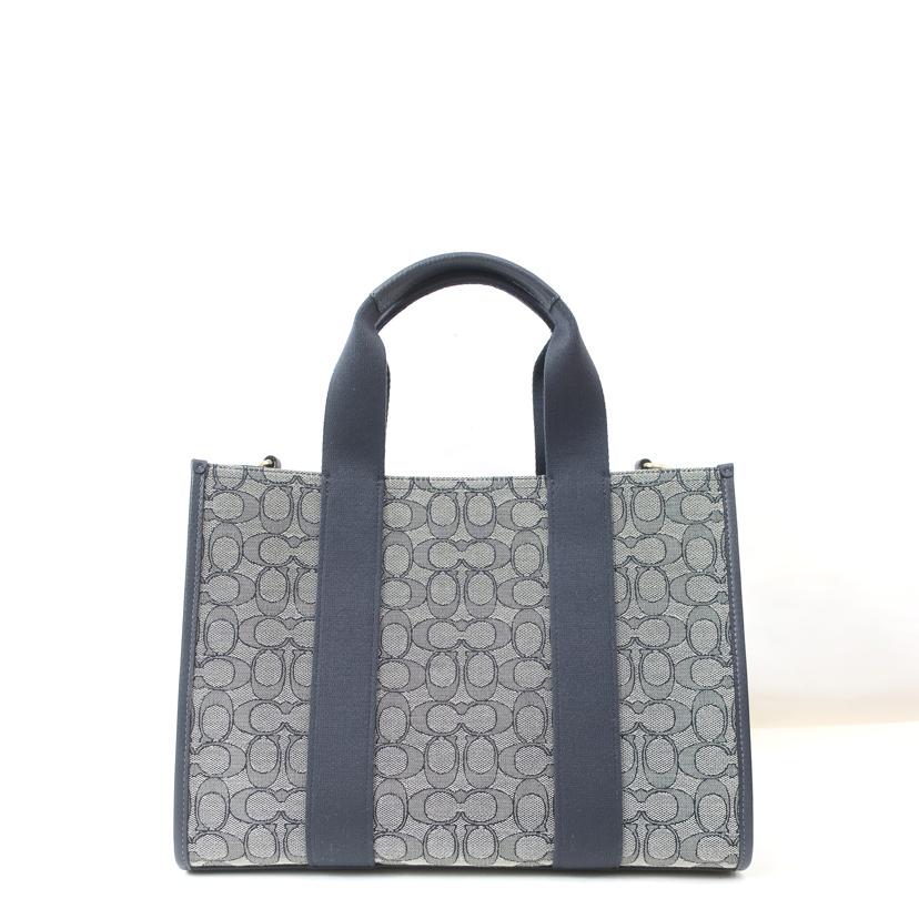 COACH コーチ/シグネチャー 2WAY ショルダーバッグ スクエア ネイビー系/CY367//Aランク/65