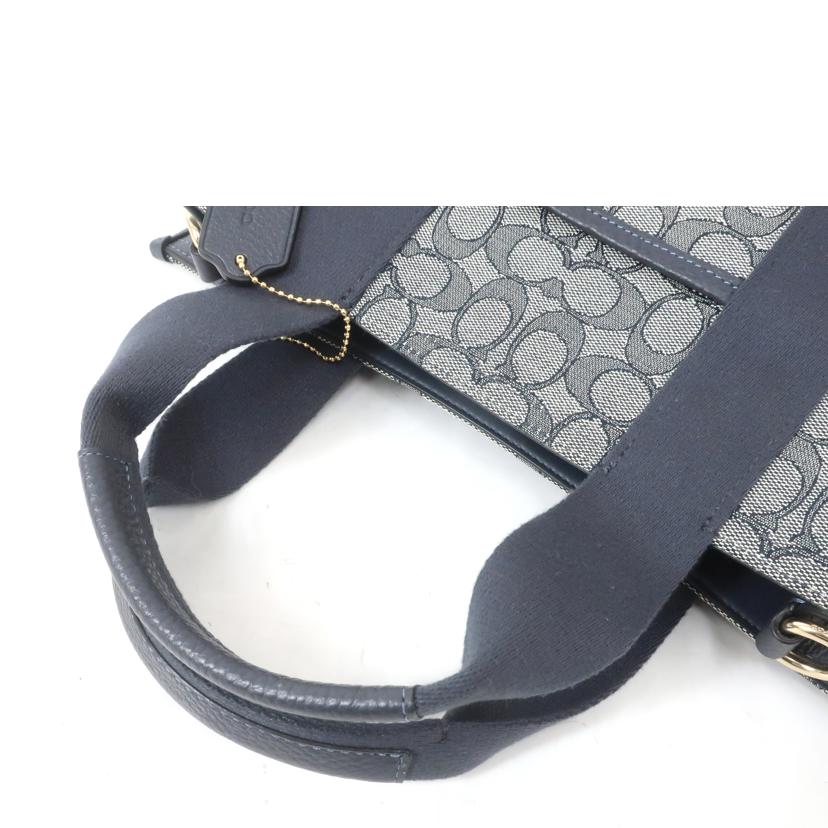 COACH コーチ/シグネチャー 2WAY ショルダーバッグ スクエア ネイビー系/CY367//Aランク/65