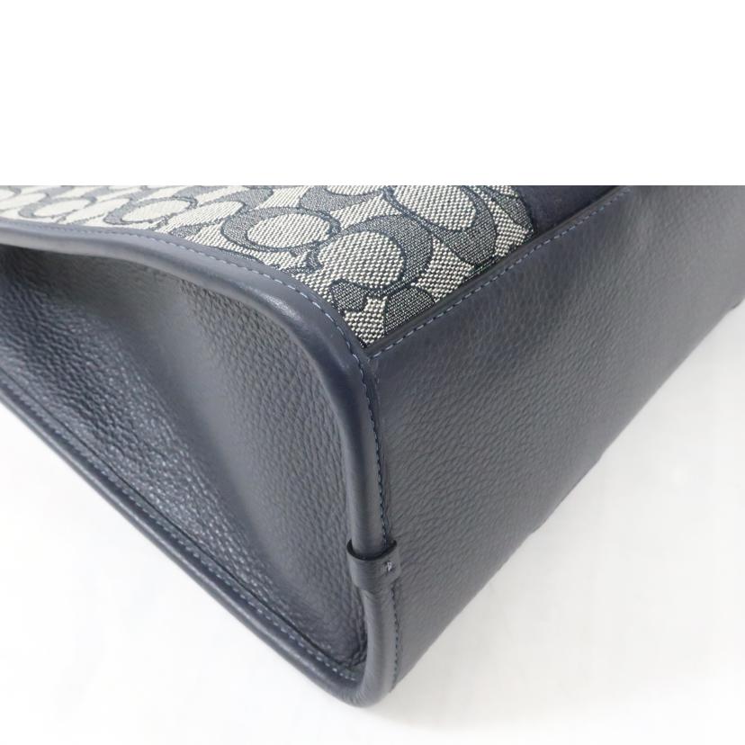COACH コーチ/シグネチャー 2WAY ショルダーバッグ スクエア ネイビー系/CY367//Aランク/65
