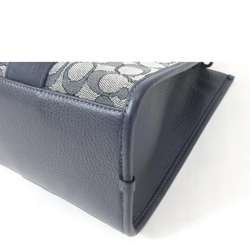 COACH コーチ/シグネチャー 2WAY ショルダーバッグ スクエア ネイビー系/CY367//Aランク/65