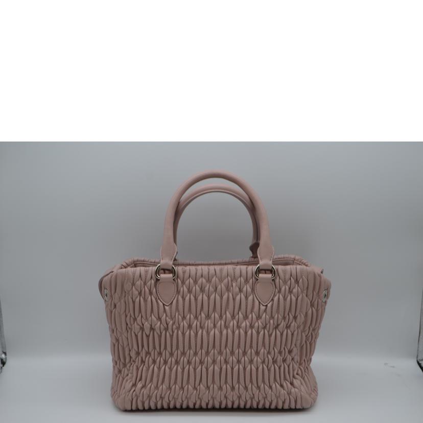 miu miu ミュウミュウ/マテラッセナッパクリスタル2wayレザーハンド/オパール/5BA067//158/Aランク/89