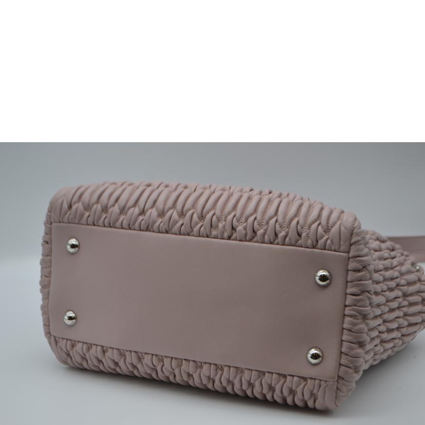 miu miu ミュウミュウ/マテラッセナッパクリスタル2wayレザーハンド/オパール/5BA067//158/Aランク/89