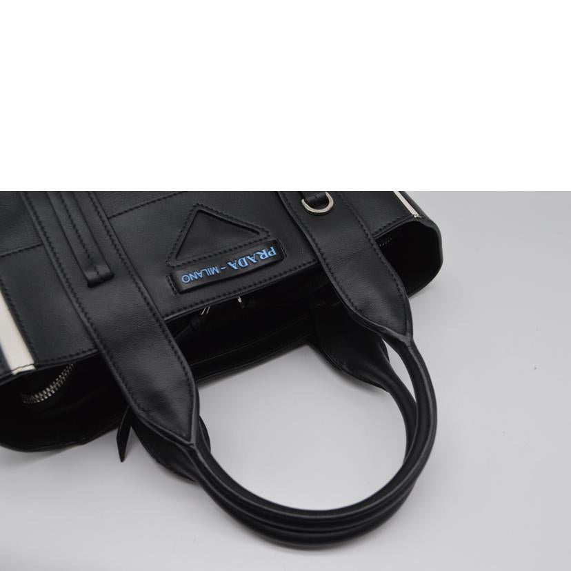PRADA プラダ/ウーヴェルチュールミディアム2wayレザートート/ネロ/1BG233//177/Aランク/89