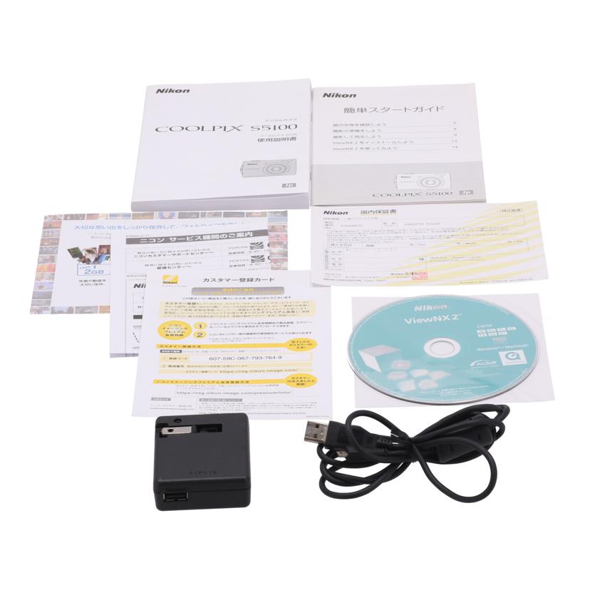 Nikon ニコン/デジタルカメラ(オールド)/COOLPIX S5100//24026831/Bランク/20