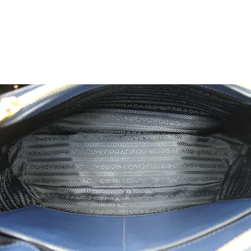 PRADA プラダ/サフィアーノレザー2wayハンド/ブルー/Gカード/1BZ837//231/ABランク/75