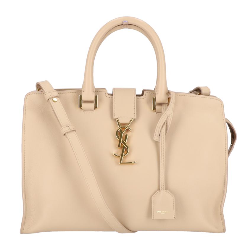 SAINT LAURENT サンローラン/ネイビーカバス レザー2wayハンドバッグ//Aランク/81