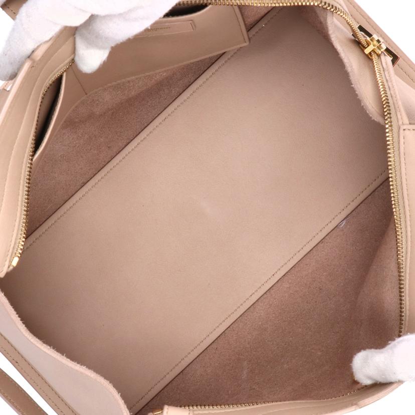 SAINT LAURENT サンローラン/ネイビーカバス レザー2wayハンドバッグ//Aランク/81