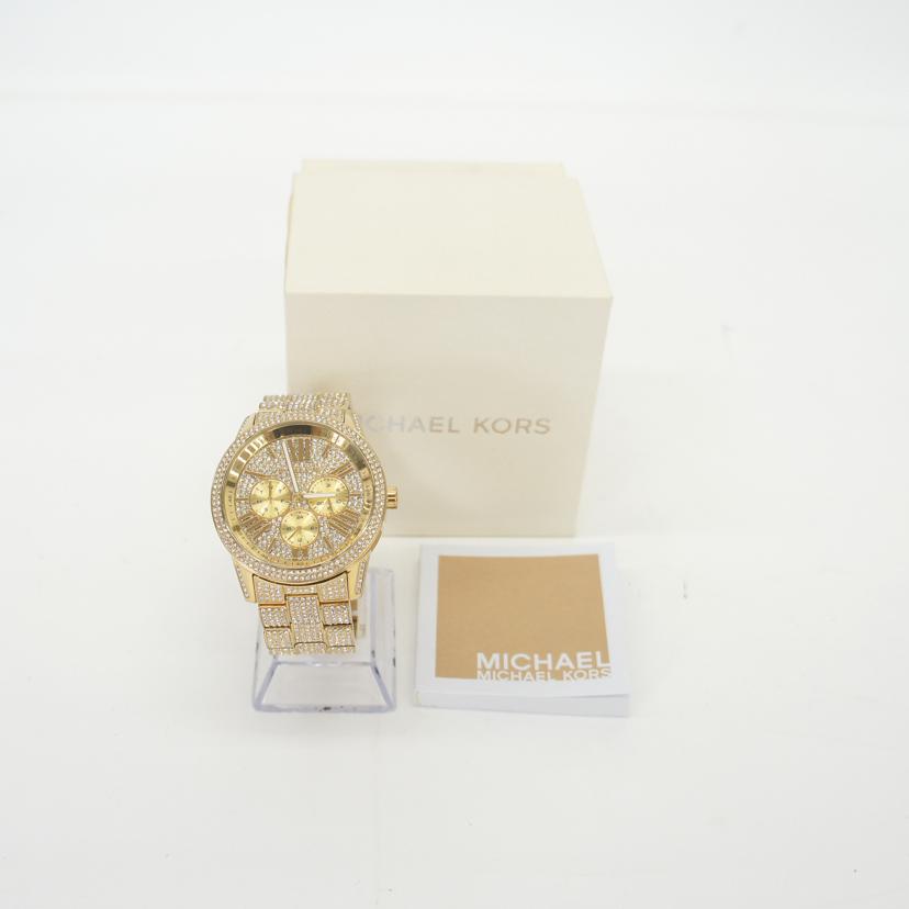 MICHAEL KORS マイケルコース/ラインストーン/ゴールドアナログウォッチ/クォーツ/MK6789//252***/Aランク/18
