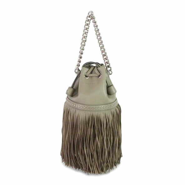 J&M Davidson ジェイアンドエムデヴィッドソン/MEDIUM FRINGE CARNIVAL WITH STUDS ショルダーバッグ グレージュ/LMDC-1XX-SCNP//Aランク/81