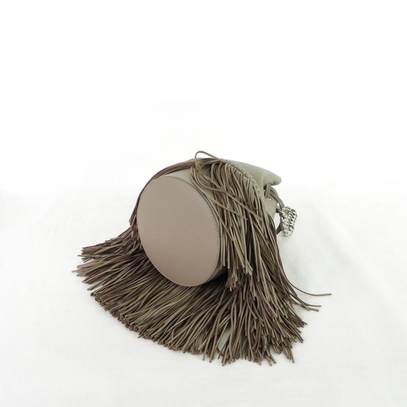 J&M Davidson ジェイアンドエムデヴィッドソン/MEDIUM FRINGE CARNIVAL WITH STUDS ショルダーバッグ グレージュ/LMDC-1XX-SCNP//Aランク/81