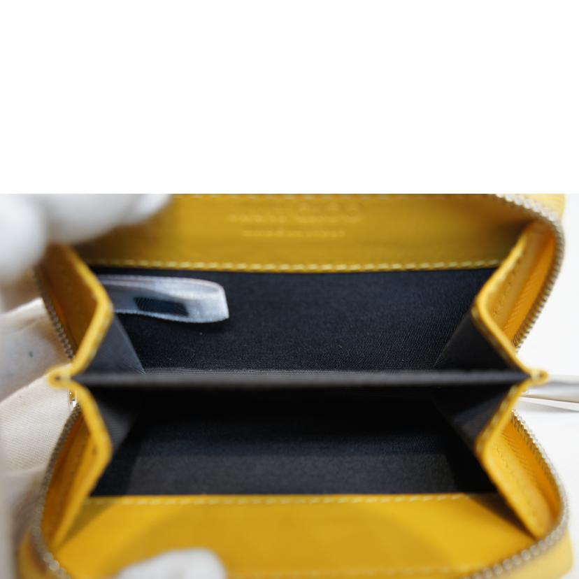 JIMMY CHOO ジミーチュウ/スタースタッズラウンドファスナーコインケースイエロー//SAランク/92