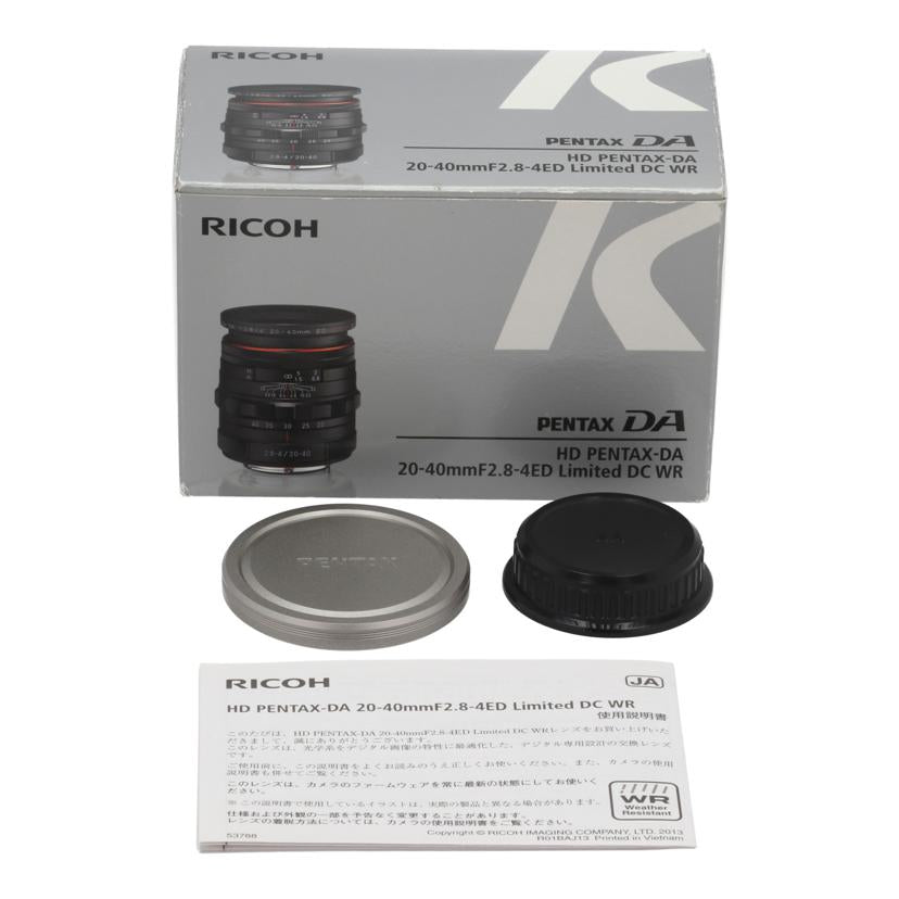 RICOH リコー/交換レンズ/20-40mmリミテッド/HD P-DA 20-40mmF2.8-4ED Limited DC WR//9602227/Aランク/18