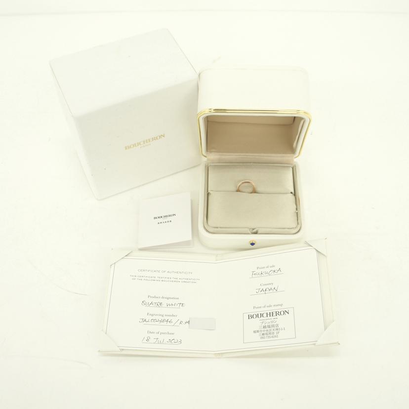 BOUCHERON ブシュロン/750キャトルホワイトハーフリング/サイズ46/約#6//R34472/ABランク/40