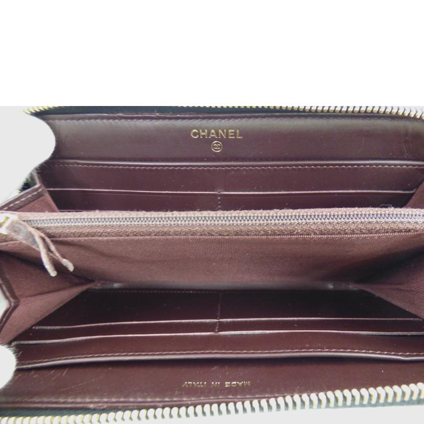 CHANEL シャネル/マトラッセ/ラウンドファスナー財布/ブラック/キャビアスキン//194*****/Bランク/64