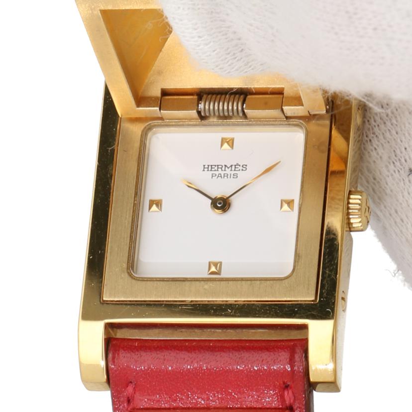 HERMES エルメス/メドール・レッド/レディース/クオーツ/ME1.201//611***/ABランク/09