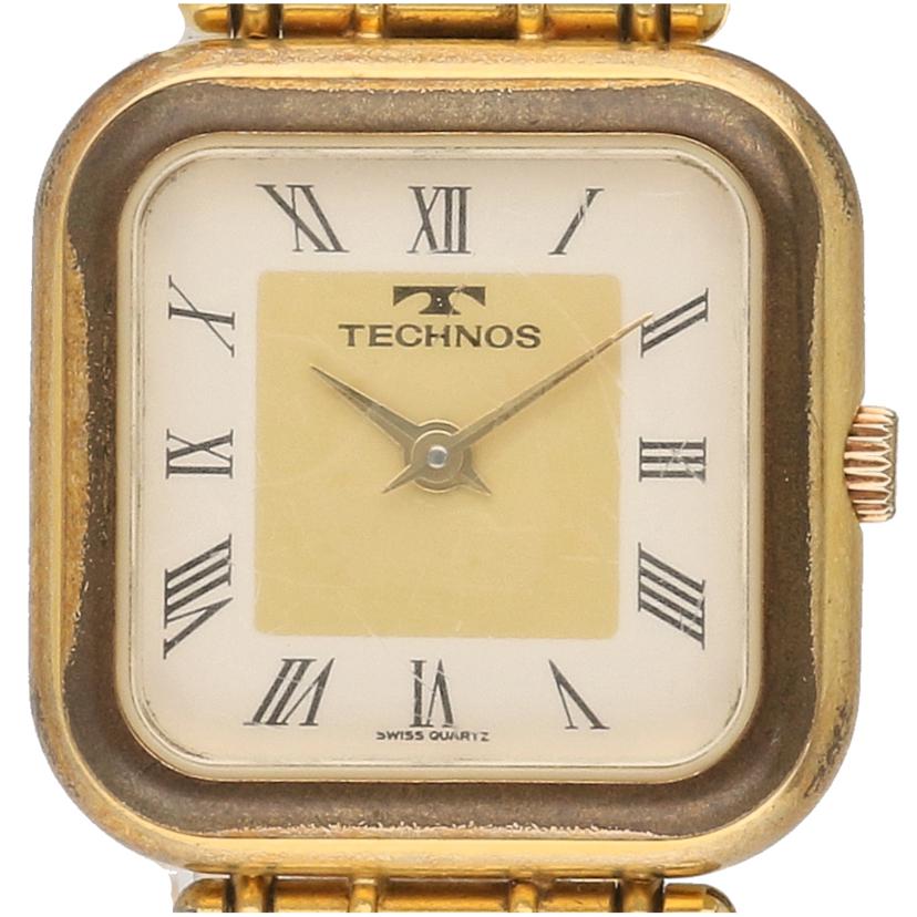 TECHNOS テクノス/ゴールドスクエア腕時計/クォーツ//52-***/Bランク/19