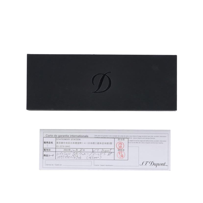 S.T.Dupont エス・テー・デュポン/dイニシャルボールペン ブラックゴールド//Aランク/70