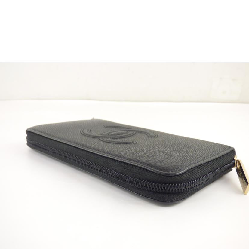 CHANEL シャネル/ココマーク/ラウンド財布/ブラック/キャビアスキン//273*****/Aランク/64