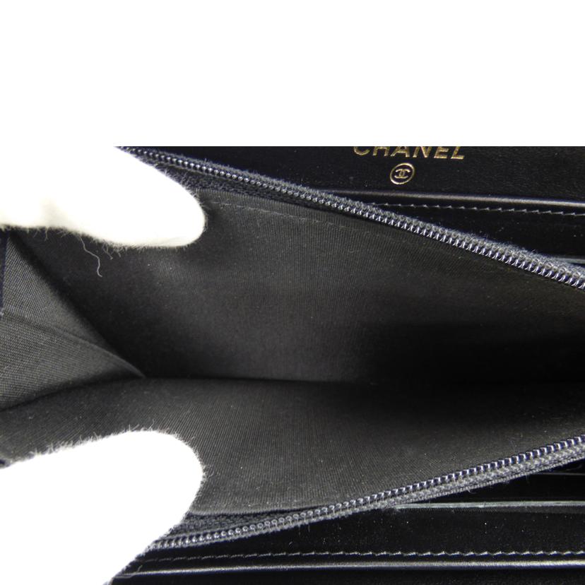 CHANEL シャネル/ココマーク/ラウンド財布/ブラック/キャビアスキン//273*****/Aランク/64