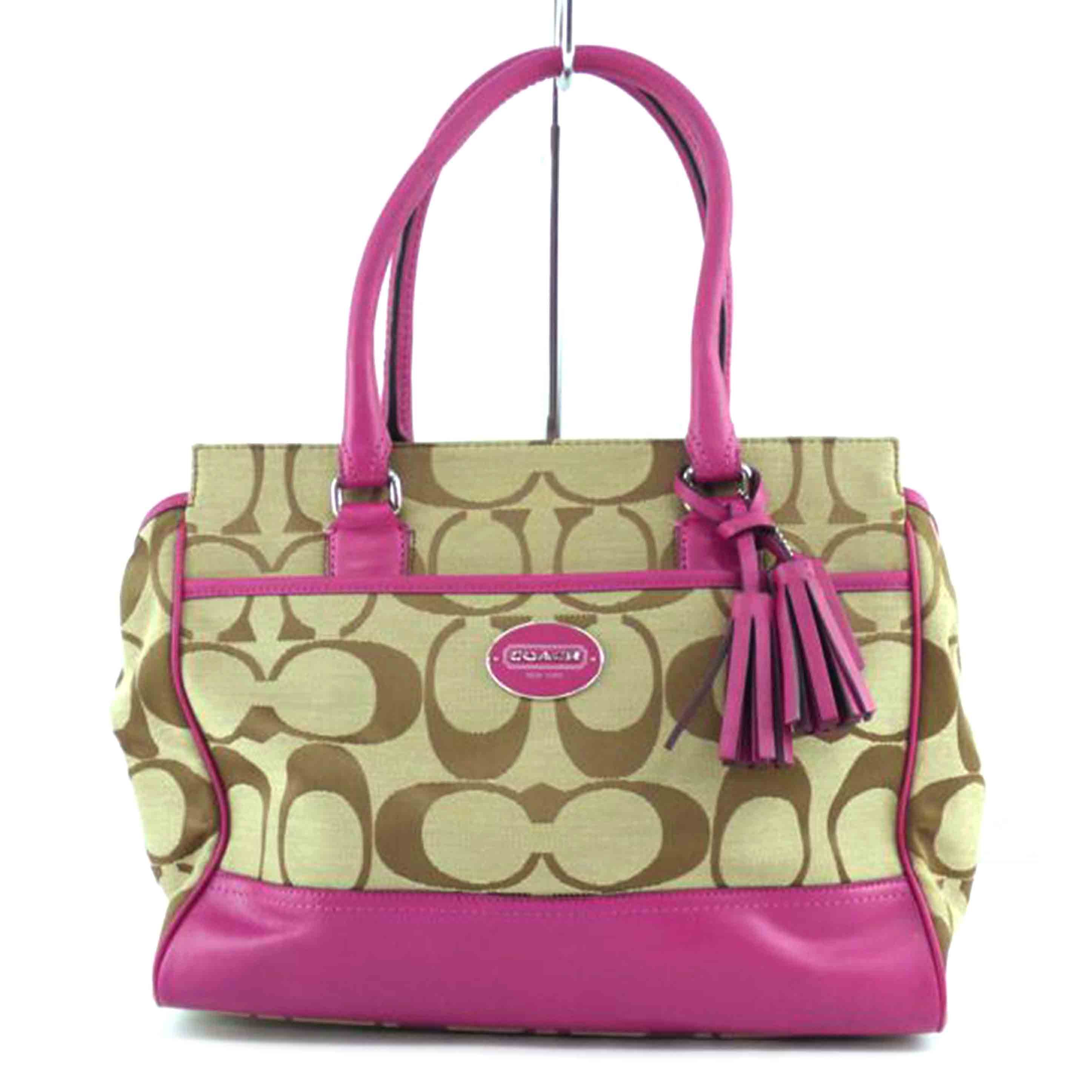 COACH コーチ/シグネチャー/トートバッグ/ベージュ/パープル/F21151//G13**/ABランク/64