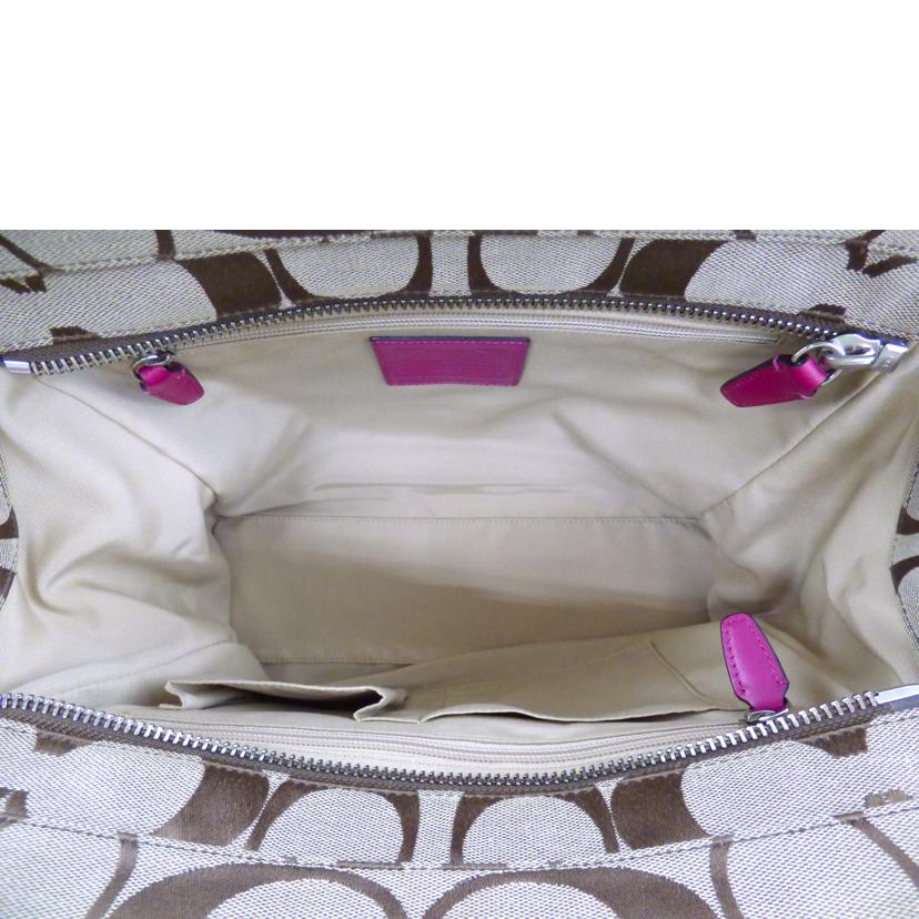 COACH コーチ/シグネチャー/トートバッグ/ベージュ/パープル/F21151//G13**/ABランク/64