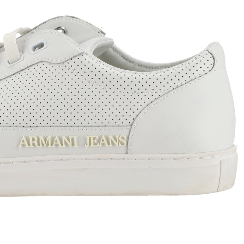 ARMANI JEANS アルマーニジーンズ/レザーローカットスニーカー/ホワイト//ABランク/18