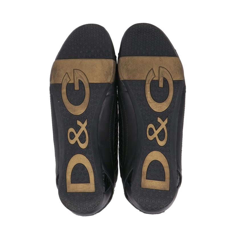 DOLCE&GABBANA ドルチェ&ガッバーナ/レザーローカットスニーカー/ブラック//ABランク/18