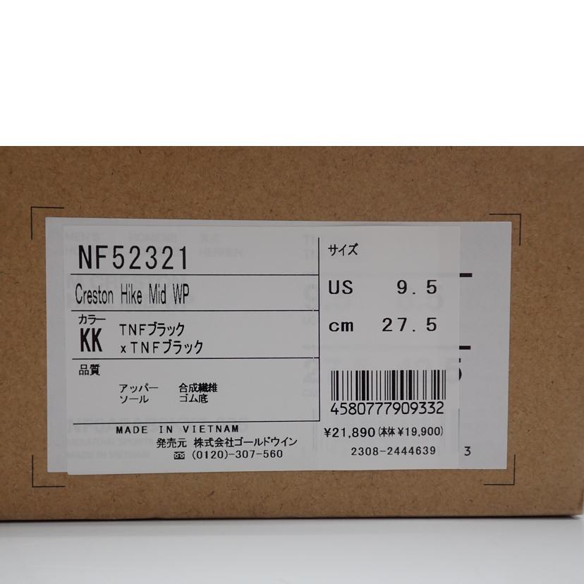 THE NORTH FACE ノースフェイス/Creston Hike Mid WP/NF52321//27.5cm/Aランク/62
