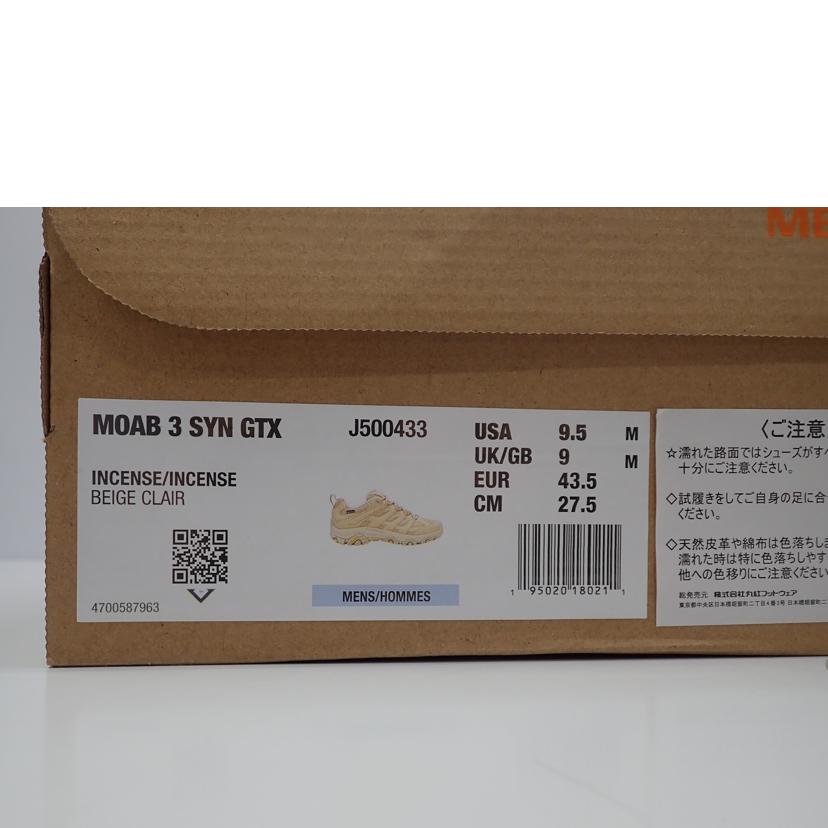 MERRELL メレル/M0AB 3 SYN GTX/J500433//27.5cm/Aランク/62