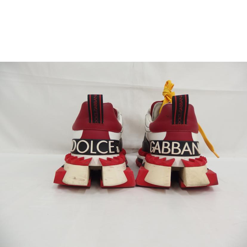 DOLCE&GABBANA ドルチェ&ガッパーナー/BIANCO ROSSOレザースニーカー/CS1649//BCランク/82