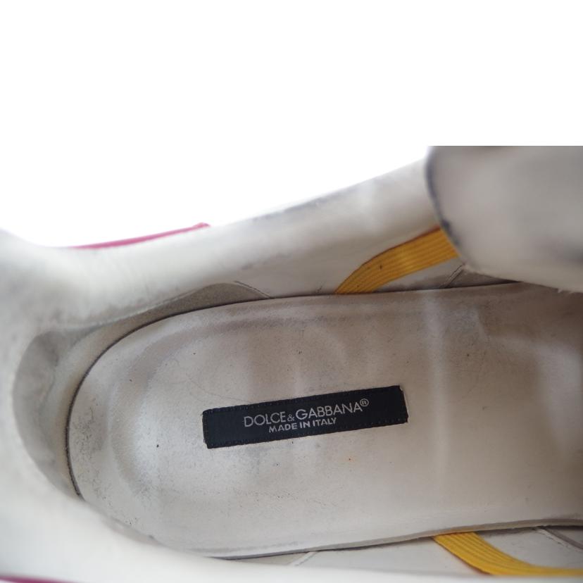 DOLCE&GABBANA ドルチェ&ガッパーナー/BIANCO ROSSOレザースニーカー/CS1649//BCランク/82