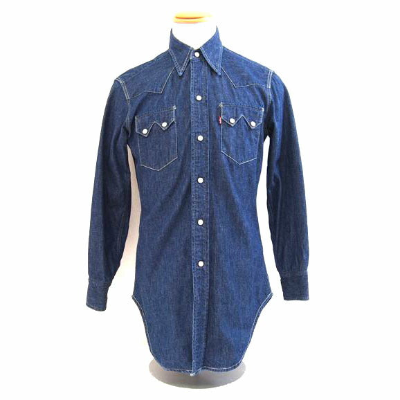 LEVI'S リーバイス/ウエスタンデニムシャツ 98年製555工場/7205 1018//ABランク/71
