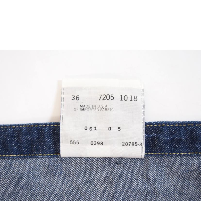 LEVI'S リーバイス/ウエスタンデニムシャツ 98年製555工場/7205 1018//ABランク/71