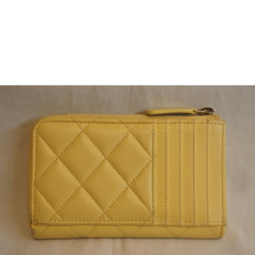 CHANEL シャネル/ラムスキンマトラッセ/ラインストーンココマーク/フラグメントケースイエロー/AP4344B//EE2*****/ABランク/92