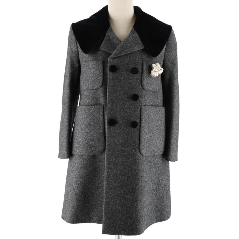 GUCCI/25 グッチ/グッチ/ベルベットカラーダブルブレストコート/#38/633352 ZAFWP//Aランク/75