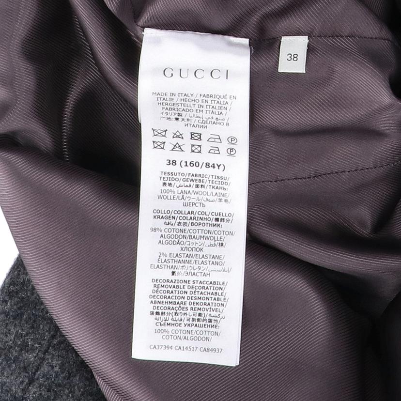 GUCCI/25 グッチ/グッチ/ベルベットカラーダブルブレストコート/#38/633352 ZAFWP//Aランク/75