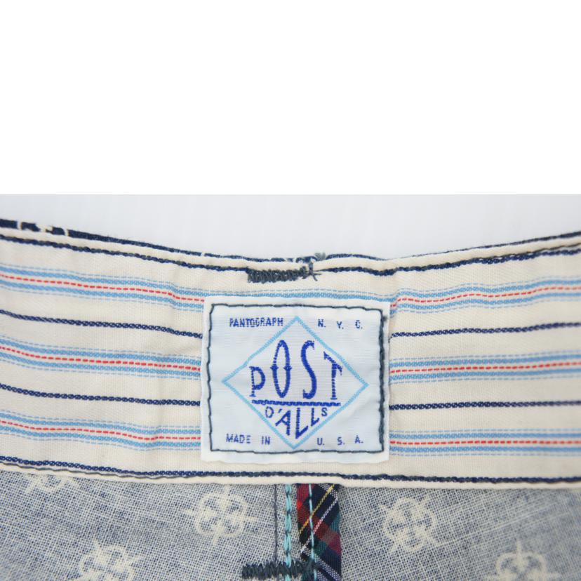 POST O'ALLS ポストオーバーオール/キャリコ柄ハーフパンツ//Bランク/05