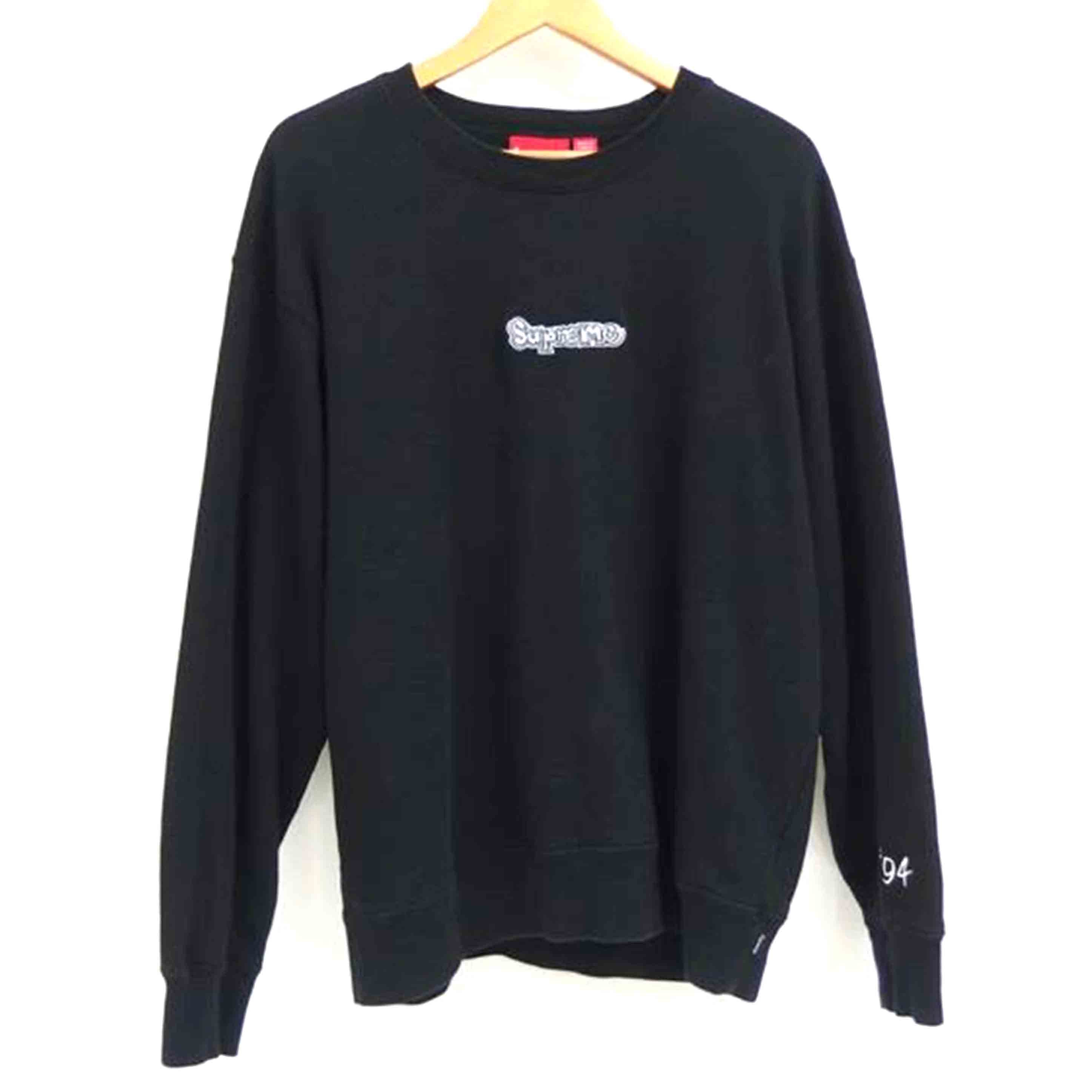 Supreme Supreme/フロントロゴスエット/黒//サイズM/Bランク/82