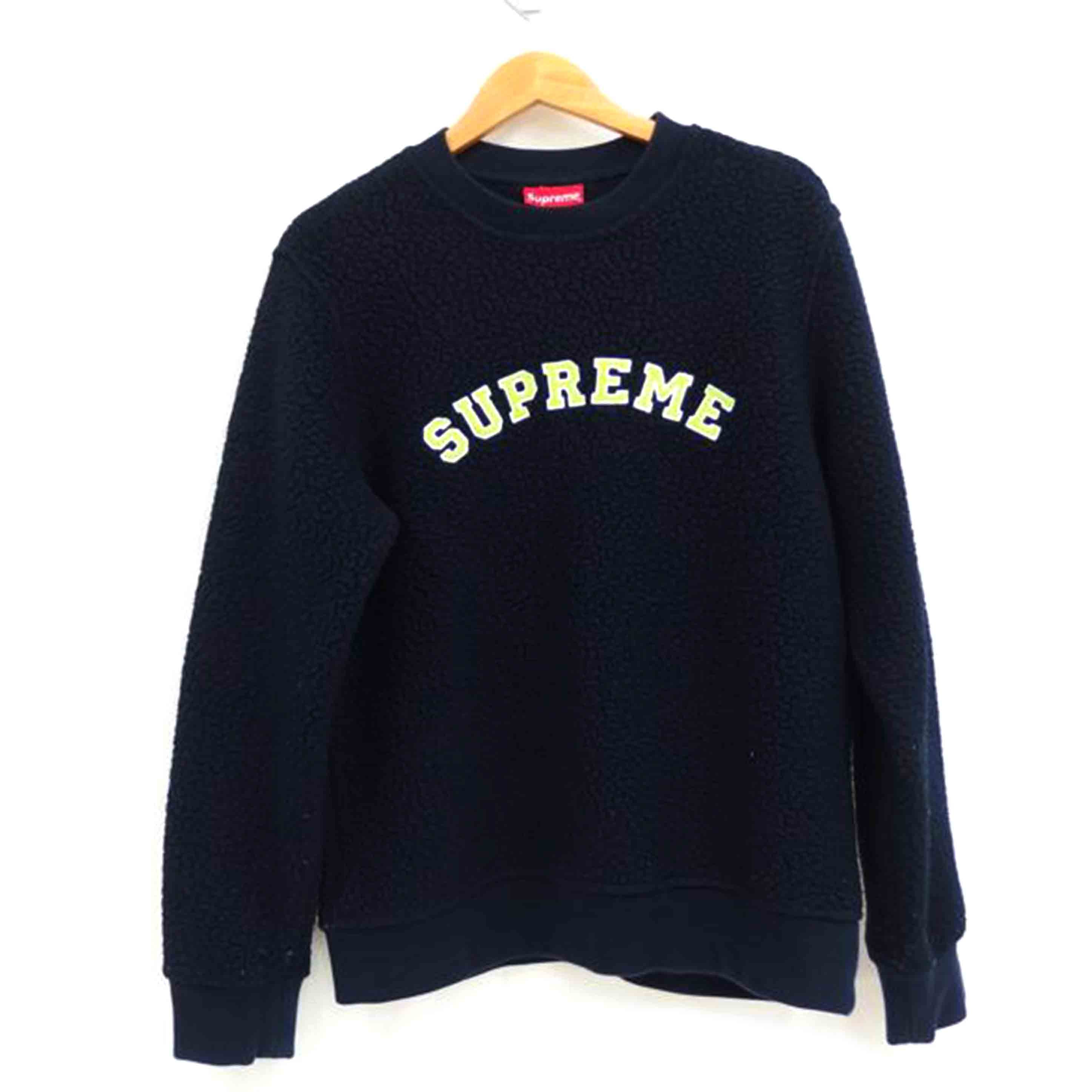 Supreme Supreme/クルーネックフリース/紺//サイズM/Bランク/82