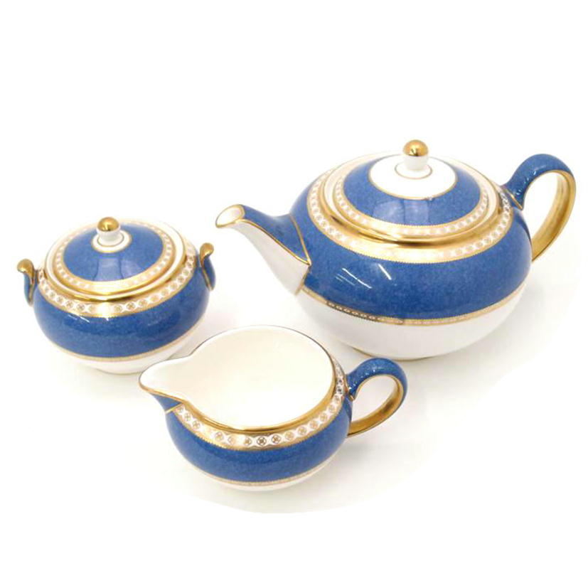 WEDGWOOD ウエッジウッド/ティーポット3点セット/ユーランダパウダーブルー//Aランク/69