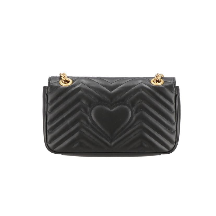 GUCCI グッチ/GGマーモント/キルティングレザーショルダーバッグ/ブラック/443497//520***/SAランク/18