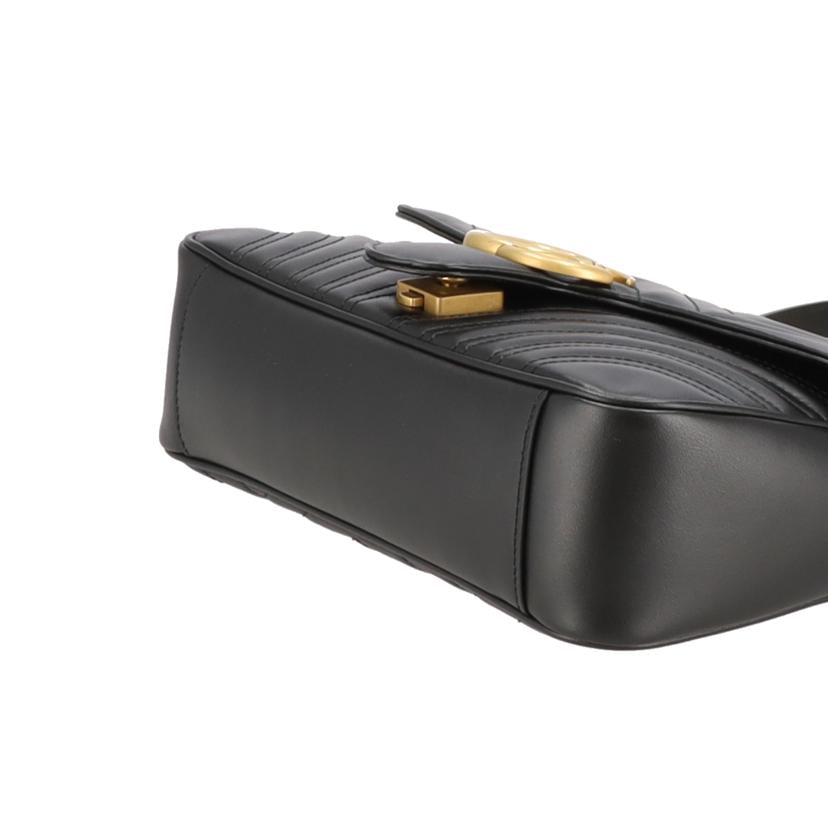 GUCCI グッチ/GGマーモント/キルティングレザーショルダーバッグ/ブラック/443497//520***/SAランク/18