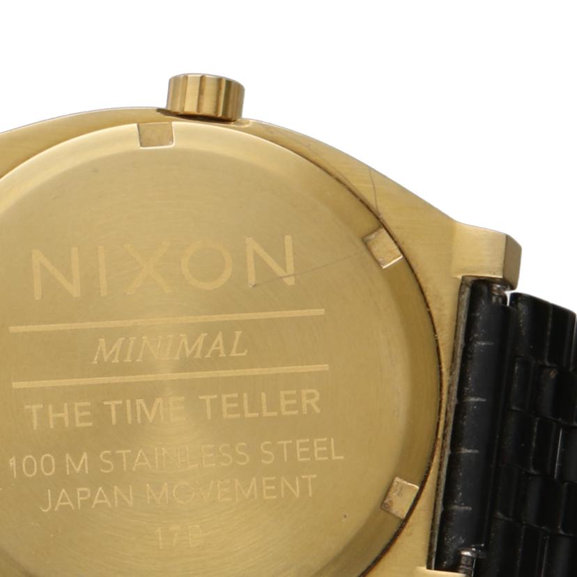 NIXON ニクソン/ブラック文字盤/ゴールドケースアナログウォッチ/クォーツ//ABランク/18
