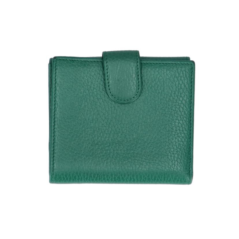GUCCI グッチ/インターロッキングロゴWホック財布/グリーン/615525//218*/ABランク/75