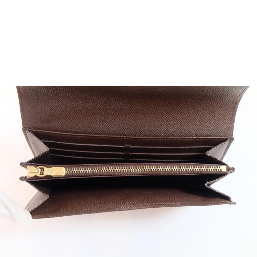 LV ルイヴィトン/ポルトフォイユ・サラ/ダミエ/エベヌ/N61734//CA2***/Bランク/71